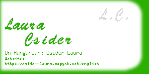 laura csider business card
